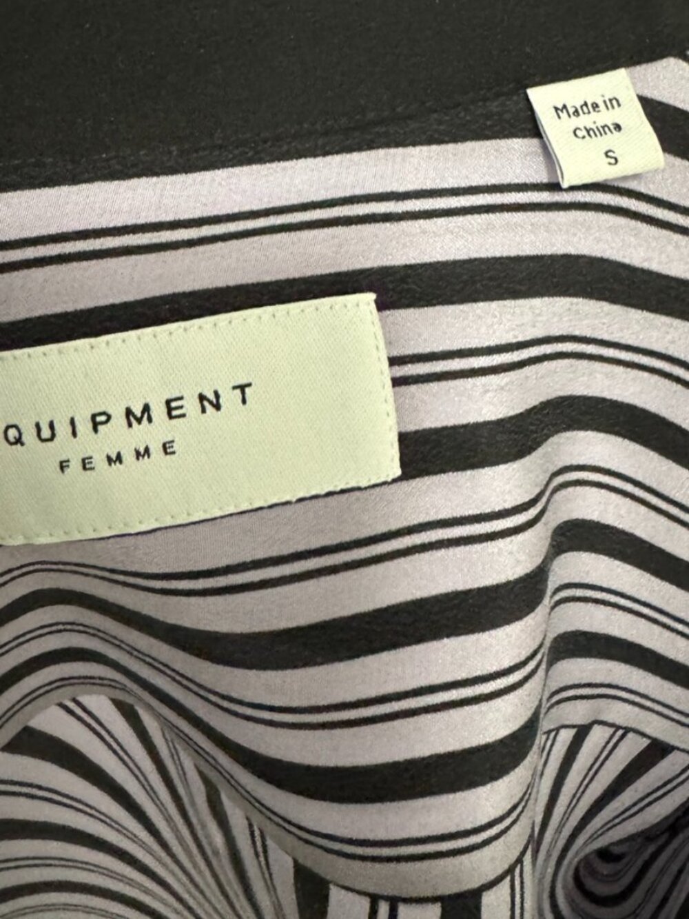 Equipment "Cody" Women's Striped Silk Shirt, New Condition, Size Small - Picture 5 of 6